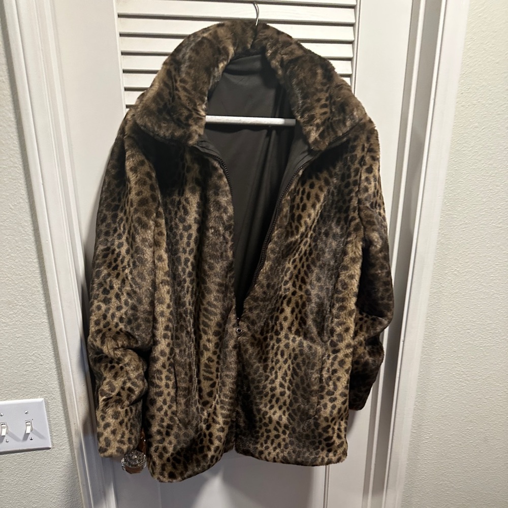 dark brown reversible women jacket